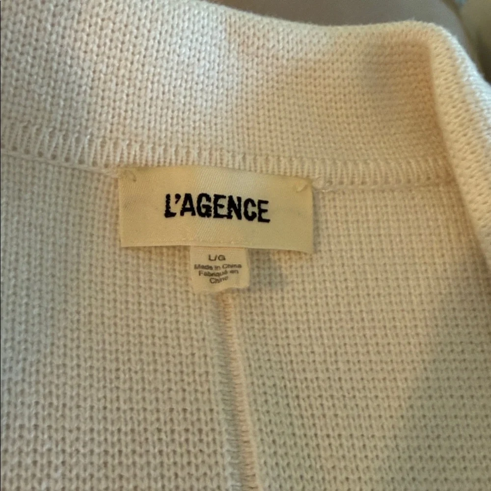 L'Agence Lacey White Knit Blazer